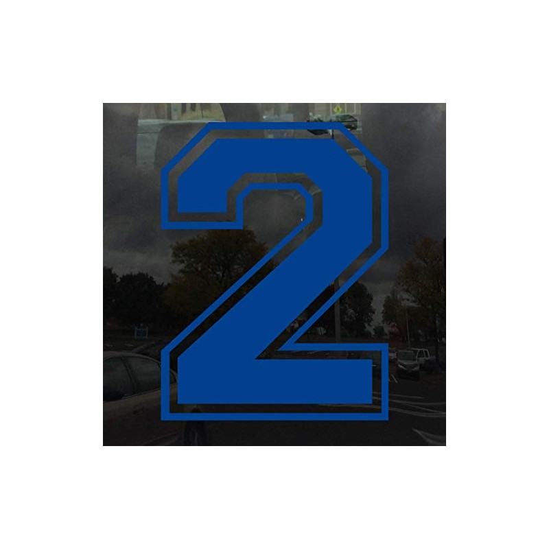 Applicable Pun Varsity Number 2 - Vinyl Decal - Blue