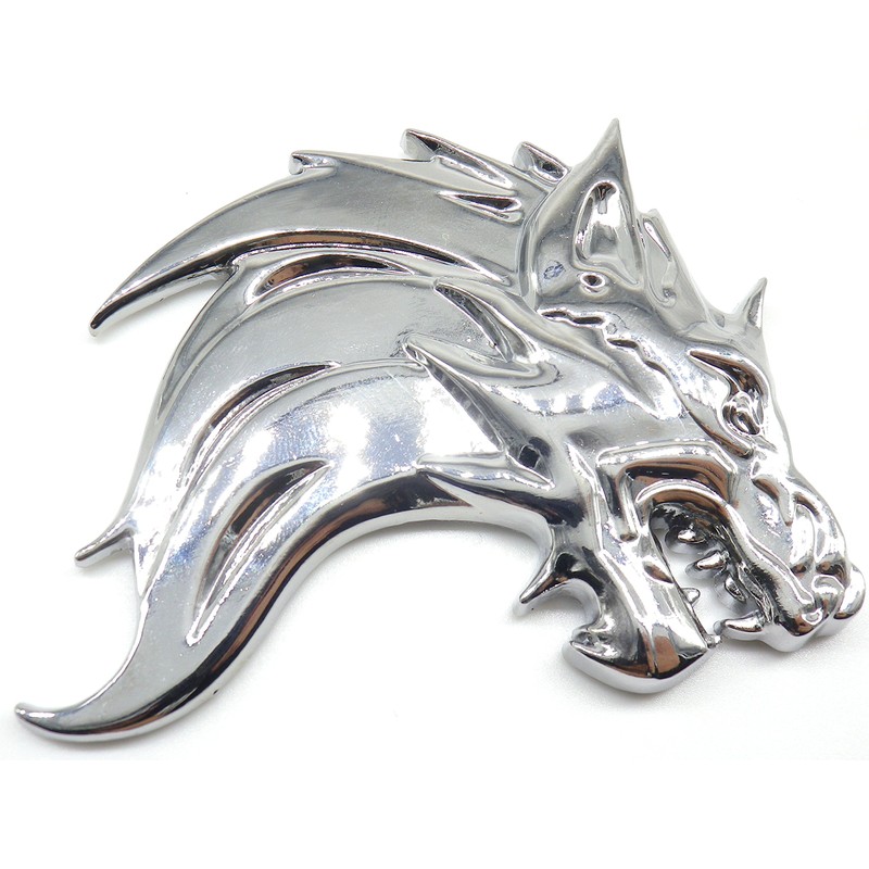 Wolf 3D Metal Car Emblem / Sticker, Left / Right