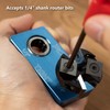 POWERTEC Router Bit Vise Magnetic, Router Bit Holder, 1/4" &