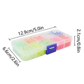 Sea Fishing, 1000 Pieces Fishing Beads with Box, Floating Beads Assortment, Plastic Luminous Luminous Fishing Beads, Floating Bobber Bulk Beads, Sea Fishing Bait Floating Beads (A)