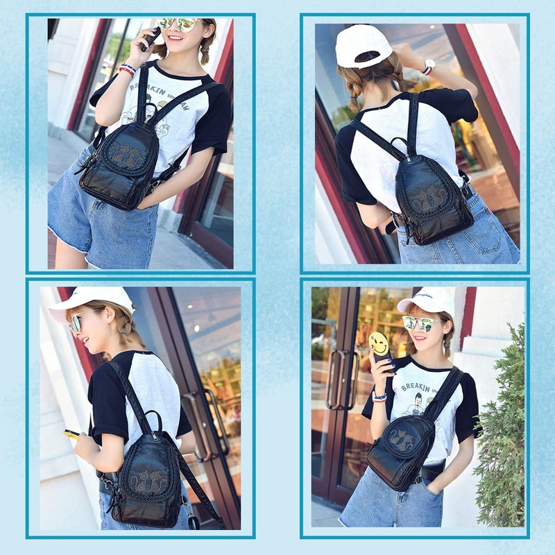 HUAZHIMAO Mini Backpack for Women Light Weight Small Backpack Purses