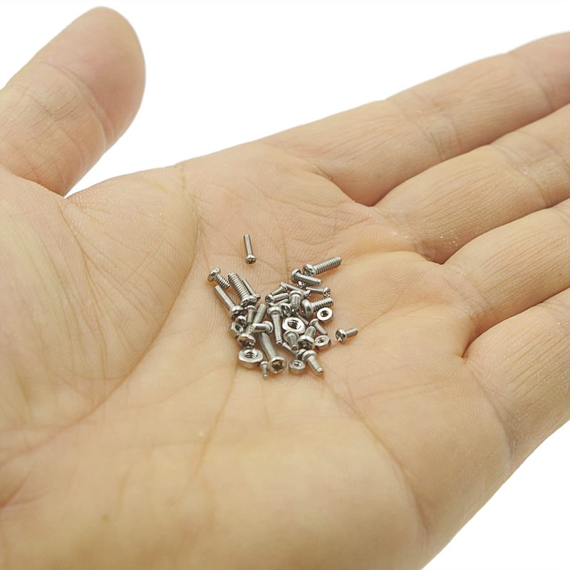 MCMASKE 850PCS M1 M1.2 M1.4 M1.6 M2 Metric Stainless Steel