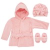 Rising Star Pink Bathrobe Spa Set, Robe, Slippers & Cap