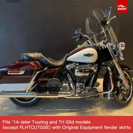 Chrome Front Lower Fender Trim Skirt For Harley Touring Road King Electra Glide Ultra Classic Tri Glide Ultra Road Glide Street Glide 1980-2013 2014 (Chrome, 2014-Later)