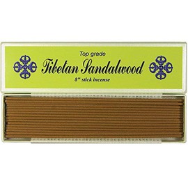 8" Top Grade Tibetan Sandalwood Stick Incense - 100% Natural - J007Tr-r1