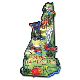 New Hampshire Artwood State Magnet Collectible Souvenir by Classic Magnets