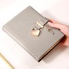 CAGIE Diary with Lock and Key,Heart-shaped Combination Lock ,Lock Journal