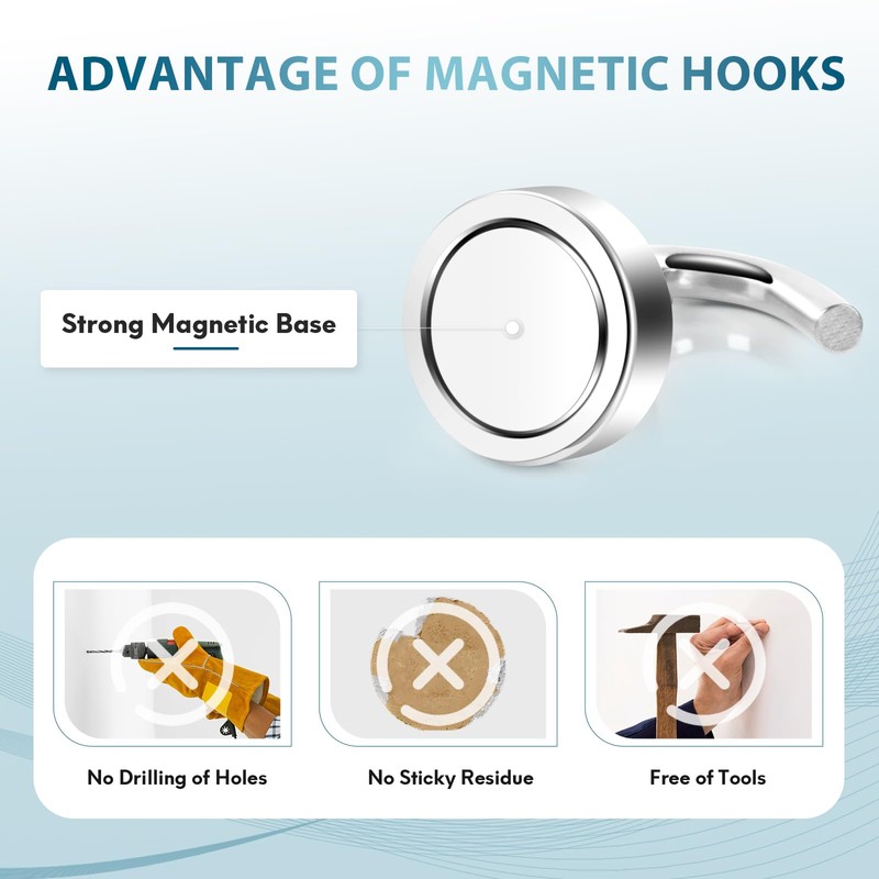 Neosmuk Neosmuk Magnetic Hooks, Cruise Ship Essentials, 32lb+ Heavy Duty