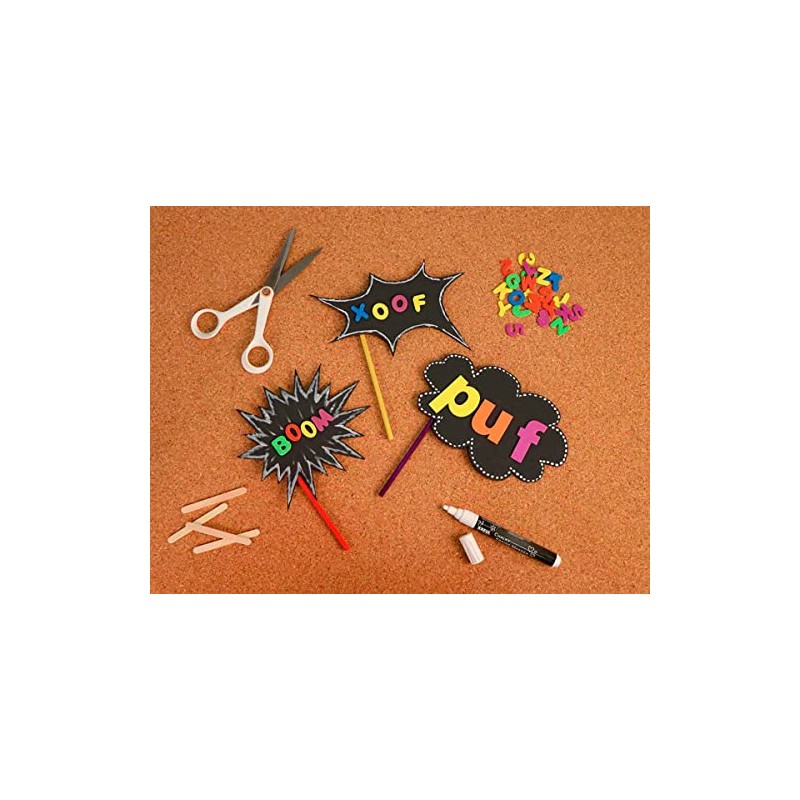 Number 0-9 EVA Foam with Glitter 22mm 60pcs