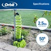 Orbit 27389 Coil Garden Hose, 50 Feet, with 8-Pattern Hose