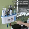 Toothbrush Holders for Bathroom Organizer, 2 Cups Automatic Toothpaste Dispenser