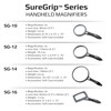 Carson SureGrip 2x Acrylic Soft Grip Magnifier with 11.5x Spot