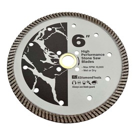 6" High Performance Diamond Saw Blades for Granite, Quartz, and Other Engineered Stones, 7/8"-5/8" Arbor, 5-Pack