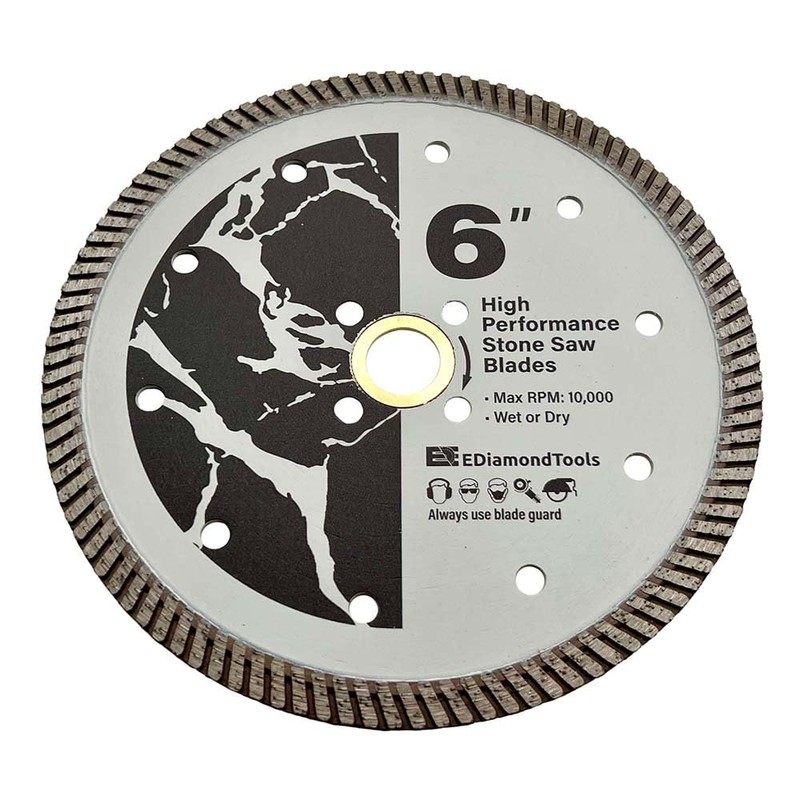 6" High Performance Diamond Saw Blades for Granite, Quartz, and
