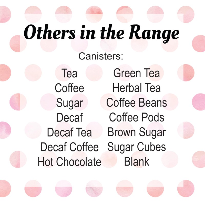 Purely Home Pink Polka Dots Spots Decaf Canister - White