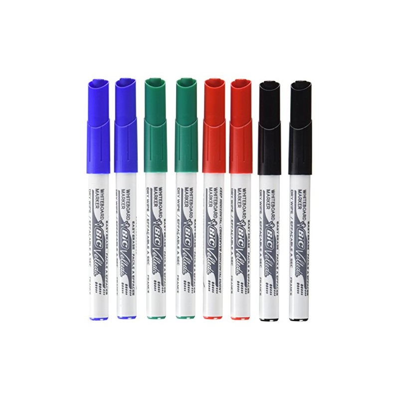 BIC Velleda 1741 White Board Markers - Assorted (Pack of