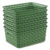 Rinboat Plastic Woven Storage Baskets, Rectangle Kitchen Organizer Bin, 6