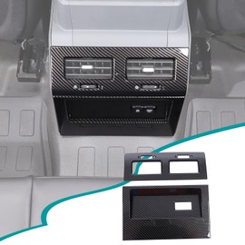 Hudiriy ABS Rear Air Vent Outlet Frame Cover Sticker Compatible with Ineos Grenadier 2020-2024 Car Rear Air Conditioning Vent Cover Panel Interior Protection Accessorie (Carbon Fiber Pattern)