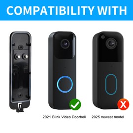 Blink Doorbell Backplate Replacement, Blink Doorbell Back Plate,Backplate Compatible with Blink Video Doorbell, Blink Doorbell Mounting Plate with Blink Key Replacement (2pack)