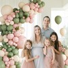 141pcs Pink and Green Balloon Arch Garland Kit with Sage