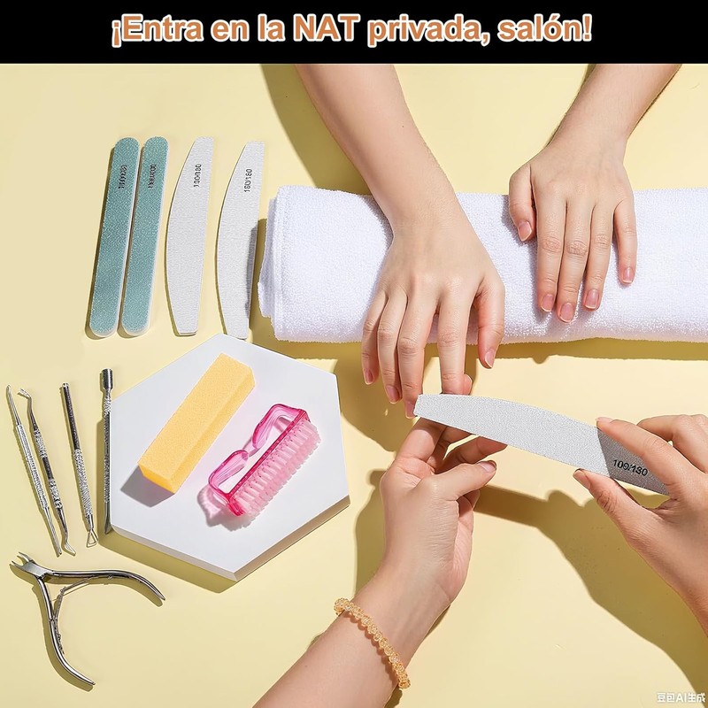 Kit de Manicura Profesional 12 Piezas, Kit de Uñas con