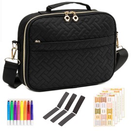 Bible Cover for Women, Bible Case with Handle and Zipper, Large Bible Carrying Case Fits Bible and Notebook, Stylish Quilted Bible Book Cover for Daily Use and Travel