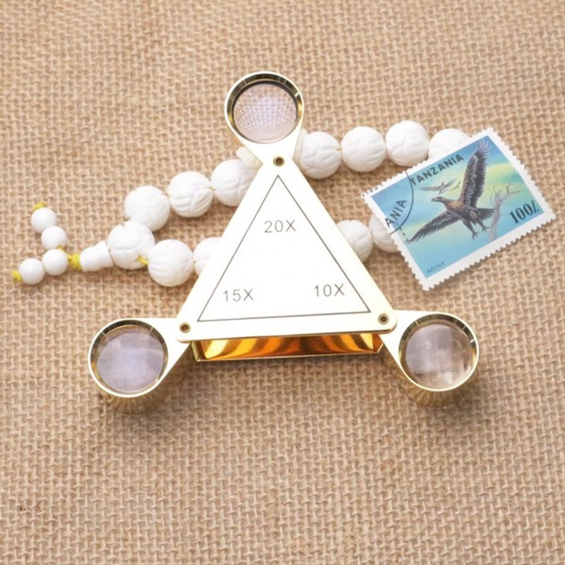 10X 15X 20X Folding Magnifying Glass Portable Pocket Magnifier for