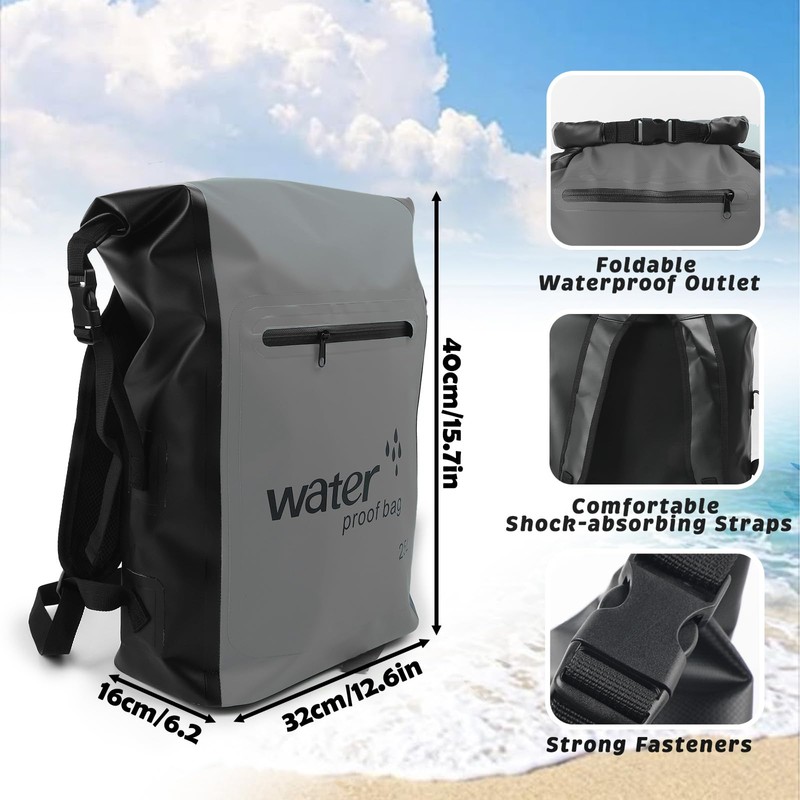 MORAINJAY 2024 New Dry Bag Waterproof Bag, 2L/5L/10L/15L/20L/30L Waterproof Pack