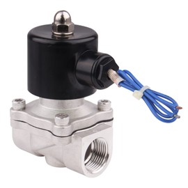 GOVALVE SUS304 Electric Solenoid Valve - 3/4" NPT 110V AC Stainless Steel Normally Closed Valve for Water Air Gas Fuel Oil