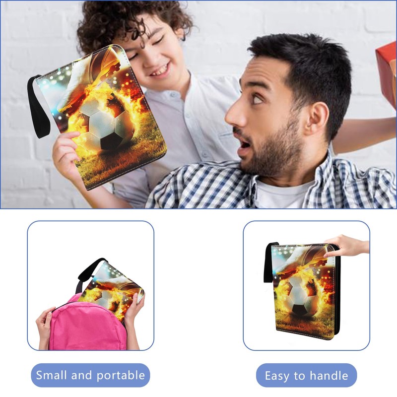 Football Card Binder 4 Pocket Fits 400 Cards with 50