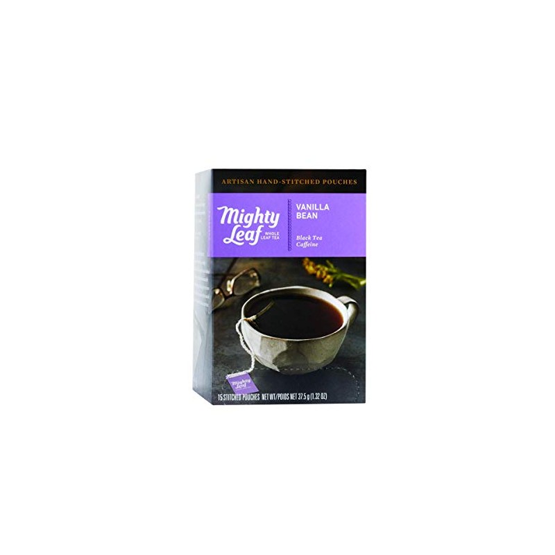 Mighty Leaf Tea Vanilla Bean Hand-Stitched Tea Bags, 15 ct