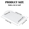 2 Pcs Large Rectangular Non Slip Serving Tray with Handles,