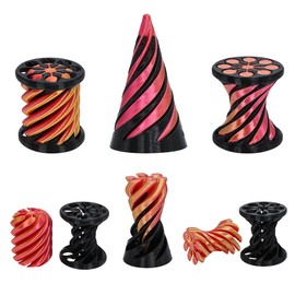 3 Packs Impossible Cone, 3D Printed Spiral Cone Fidget Toy, Impossible Cones Passthrough Impossible Pyramid for Relaxing, Spiral Fidget Toy Passthrough Impossible Cone, Mini Stress Relief Gift