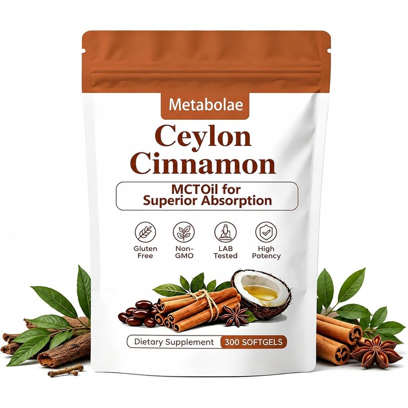Metabolae 𝐂𝐞𝐲𝐥𝐨𝐧 𝐂𝐢𝐧𝐧𝐚𝐦𝐨𝐧 𝟕𝟐𝟎𝟎𝐦𝐠 𝐄𝐪𝐮𝐢𝐯𝐚𝐥𝐞𝐧𝐭 𝐰𝐢𝐭𝐡 𝐌𝐂𝐓 𝐎𝐢𝐥, 𝟑𝟎𝟎 𝐂𝐚𝐩𝐬𝐮𝐥𝐞𝐬(2pcs)