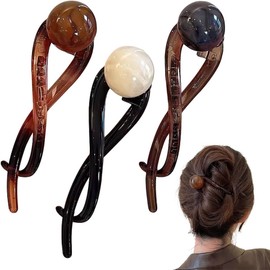 Nuevo Pinzas para El Pelo, 3 Piezas de Perlas Clip, Hair Clips, Clip de Plátano, Elegantes Pinzas para el Pelo de Moda, Accesorios para el Cabello de Moda para Mujeres y Niñas(color 3)
