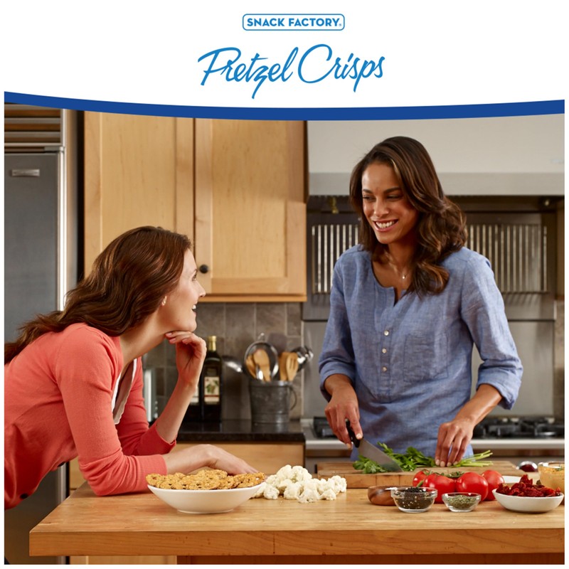 Snack Factory Everything Pretzel Crisps, Non-GMO, 14 OZ Party Size