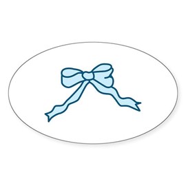 CafePress Ribbon Bow Sticker Oval Car Bumper Sticker