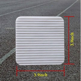 4-Pack Vacuum-Technology Non-Slip Rug Gripper Pads for Hardwood Floors, No-Damage, Washable Tape, Keeps Rugs in Place and Corners Flat, 3.9" x 3.9" Under Rug Pads (White, Set of 4)