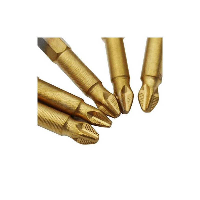 SUPERTOOL Impact Driver Bit Set 5PCS 1/4" Screwdriver Bits Magnetic