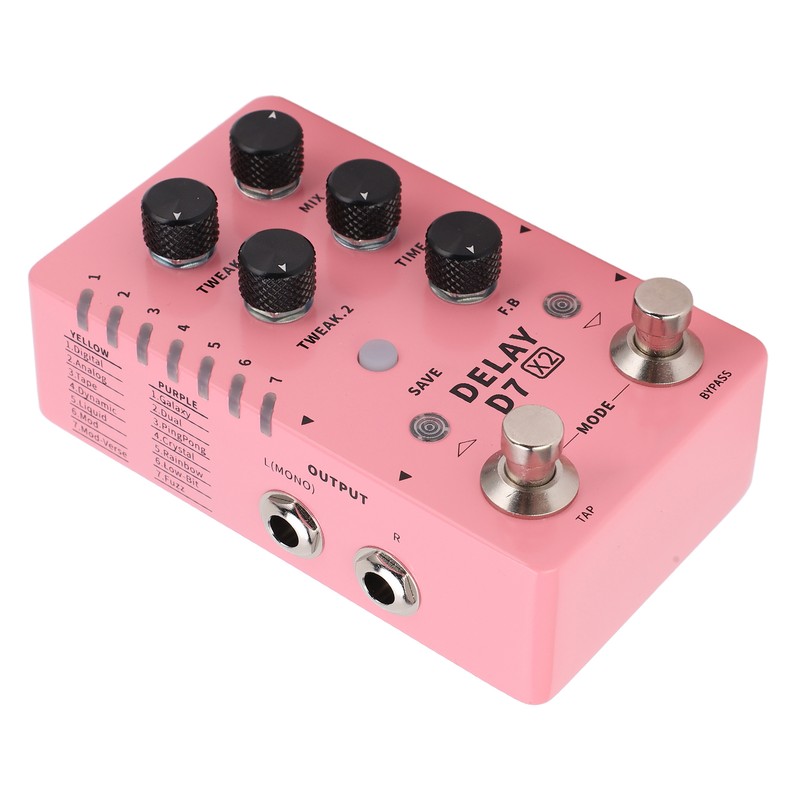 Stereo Delay Effect Electric Guitar Single Effector Support Storage with