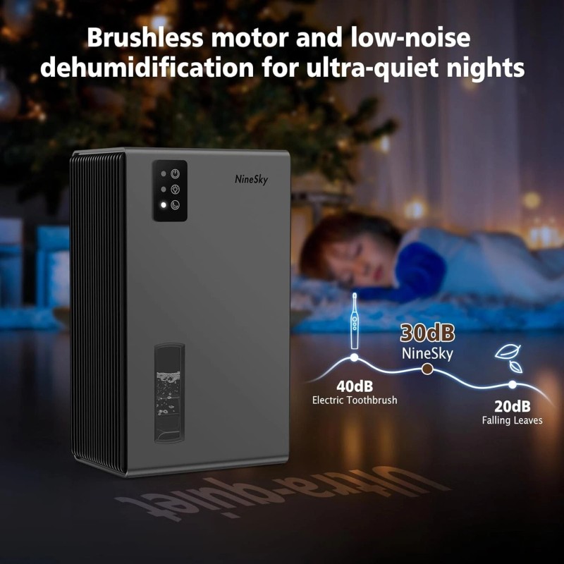 NineSky 1000 Sq. Ft Dehumidifier 95oz Medium to Large Room