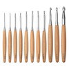 Coopay Crochet Hook 7.0 mm, Crochet Hooks with Beech Wood