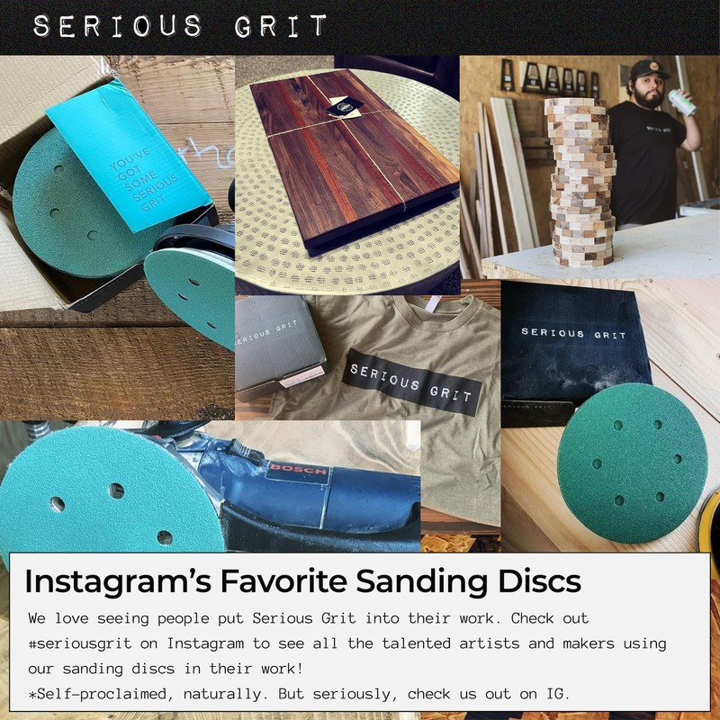 Serious Grit - 6-Inch 6-Hole 800 Grit Sanding Discs -
