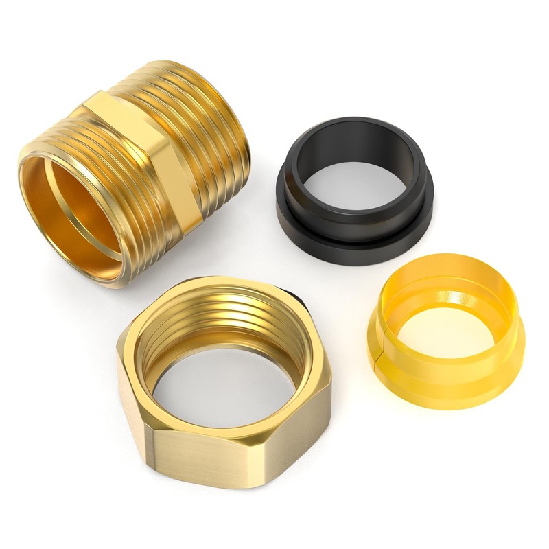 GASHER 1/2" Propane Fittings, Brass Natural Gas Quick Connect Adapter