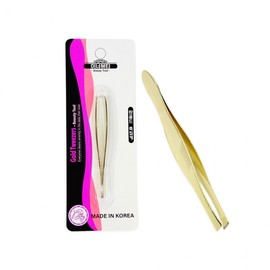 Pan Gold Tweezers 0104 for Eyebrow and Nail Art Grooming Tweezers 5ea