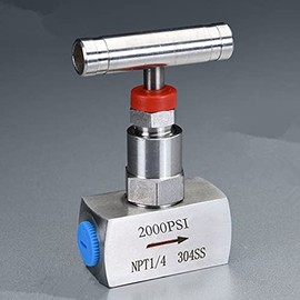 Stainless steel Needle valve 1/4" NPT High pressure 2000 PSI, Pressure regulating, flow control, Instrument Gauge Valve, Water Oil Gas (1/4)