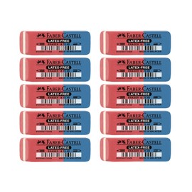 Faber-Castell FABER-CASTELL 205001 - Radierer Latex-free, Tinte/Blei 187040, 10 Stück