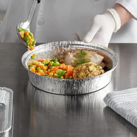 (Pack of 150) 600ML Disposable Aluminium Foil Containers Oval Pie Dishes with Lids -Ideal for Baking, BBQ, Cooking Christmas Party and Meal Prep Tray Disposable Pans Perfect for Home and Takeaway