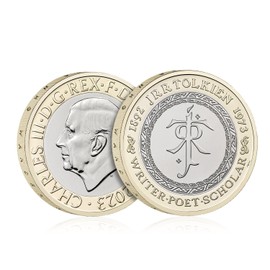 Royal Mint 2023 UK Celebrating The Life and Work of JRR Tolkien Brilliant Uncirculated 2 Pound Coin