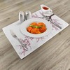 Ambesonne Japanese Place Mats Set of 4, Branch of a